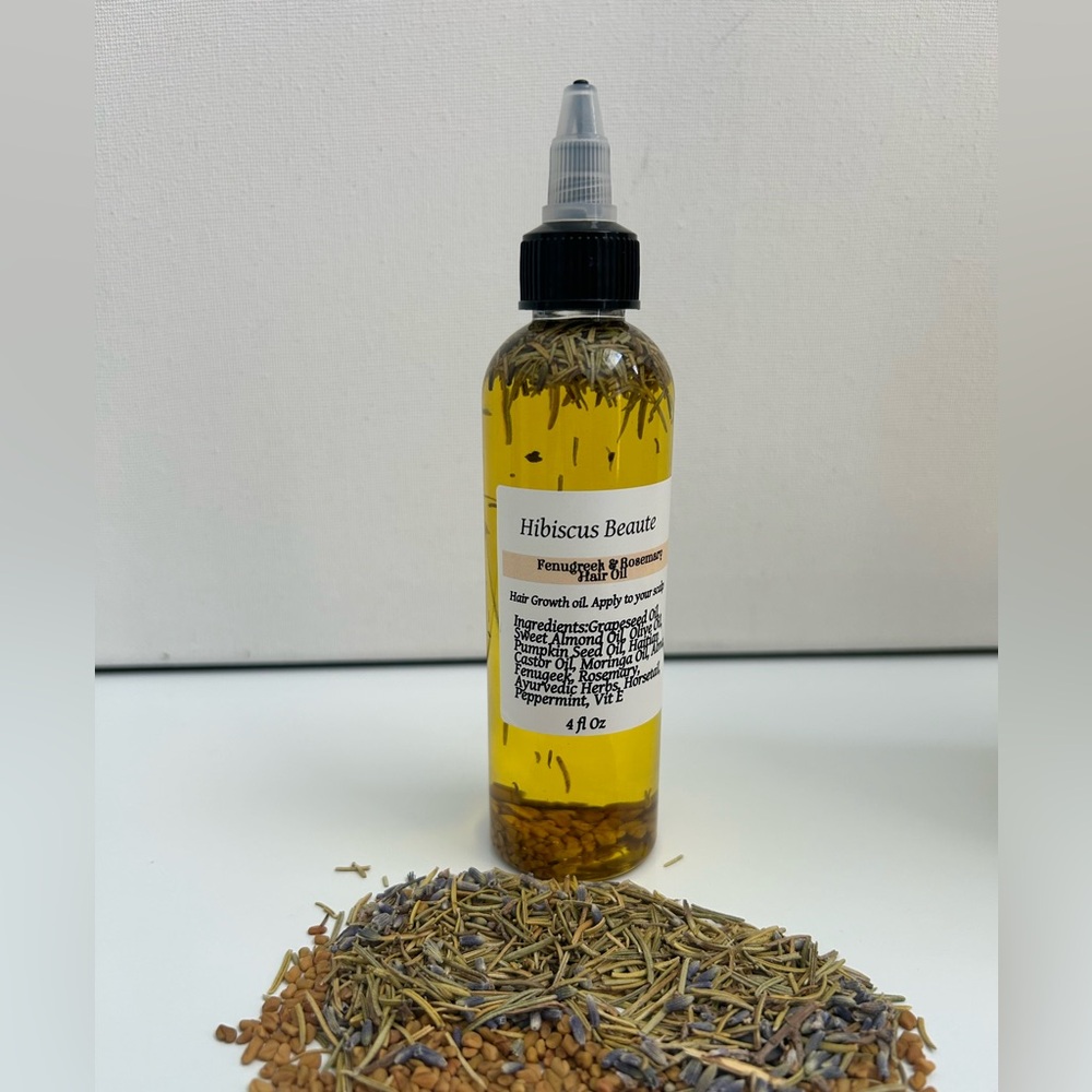 Fenugreek & Rosemary Ayurvedic Herbs Hair Growth Oil 4 Fl Oz